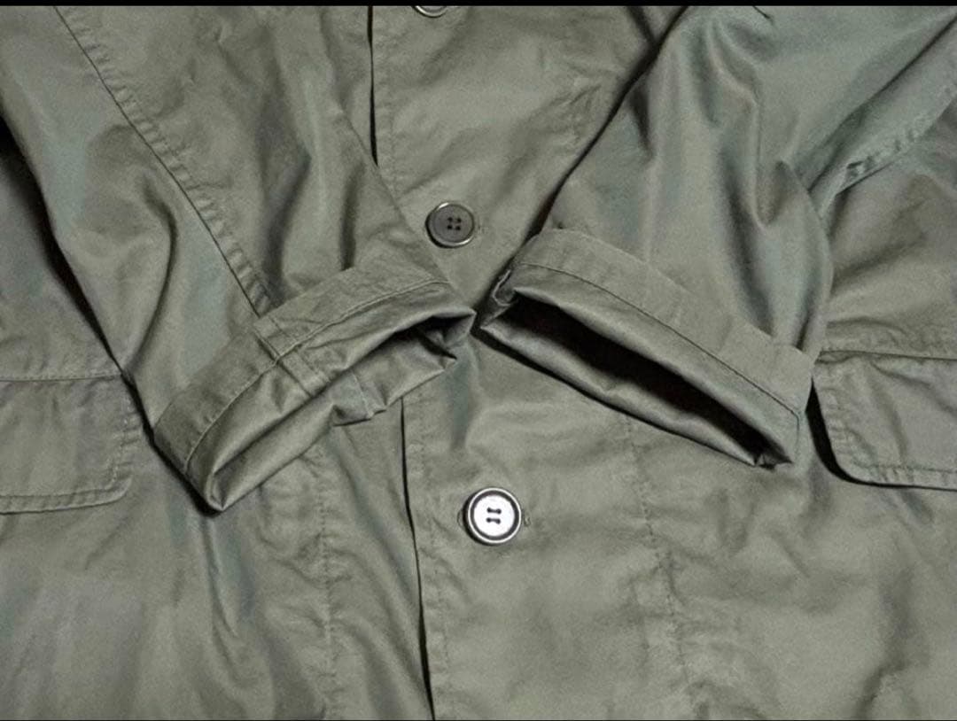 美品 プランテーション ステンカラーコート ライナー付き カーキ サイズ2