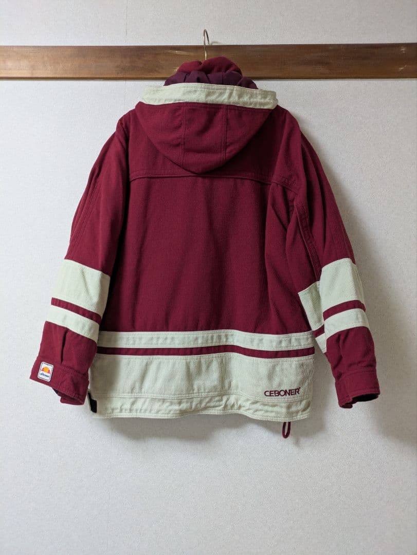 エレッセellesseスキーウェア＋手袋 オフホワイト×赤色 S～SSサイズ