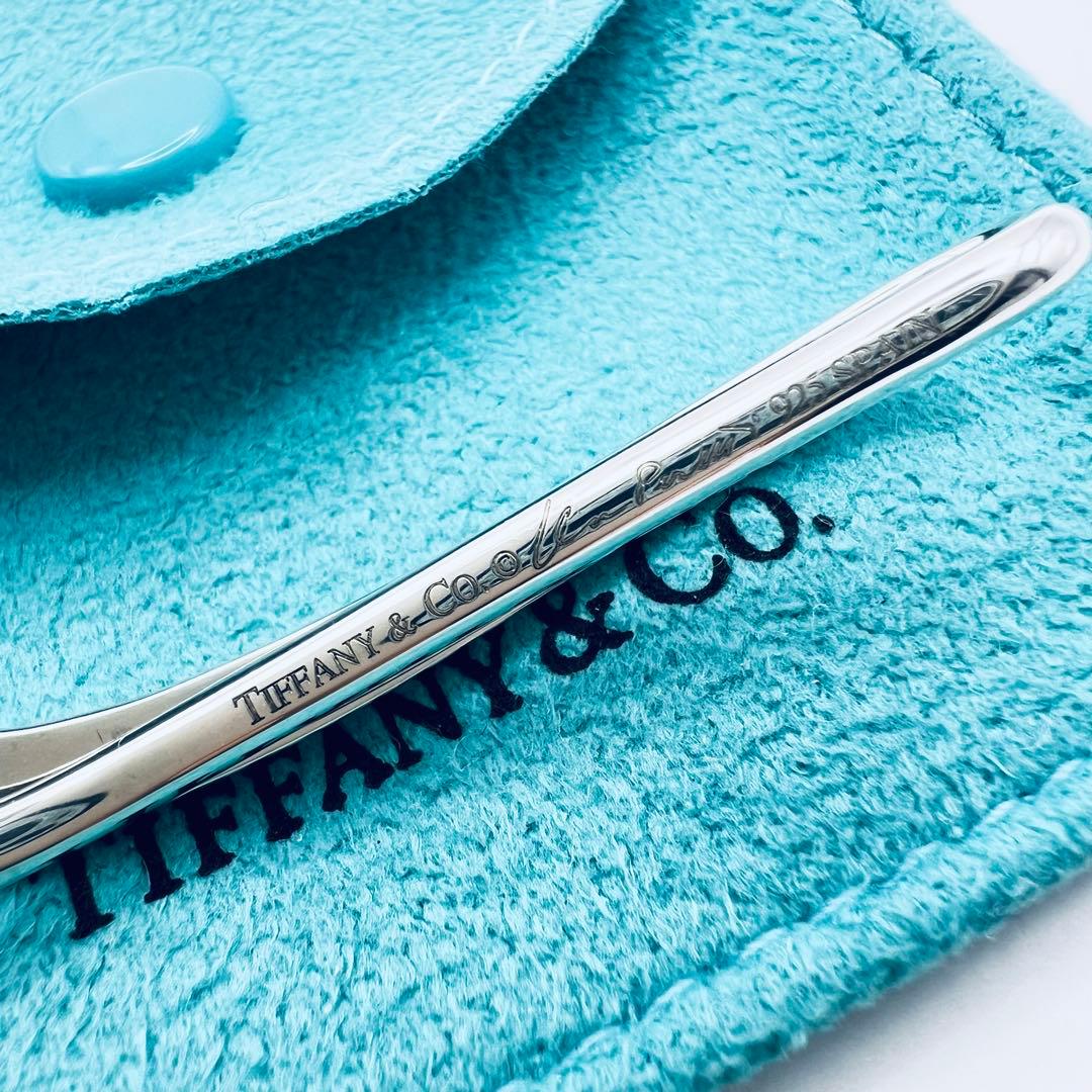 美品　ティファニー　ティアドロップ　ネクタイピン　クリップ　バー　シルバー