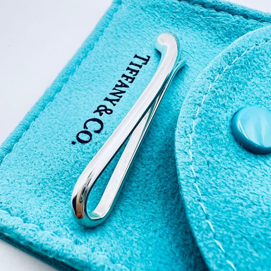 美品　ティファニー　ティアドロップ　ネクタイピン　クリップ　バー　シルバー