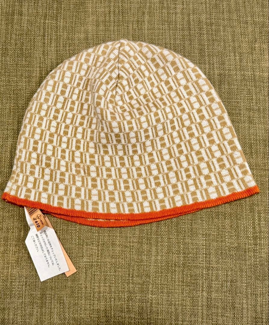エルメス【帽子、ニットキャップ】100%ウール、クリーニング済み