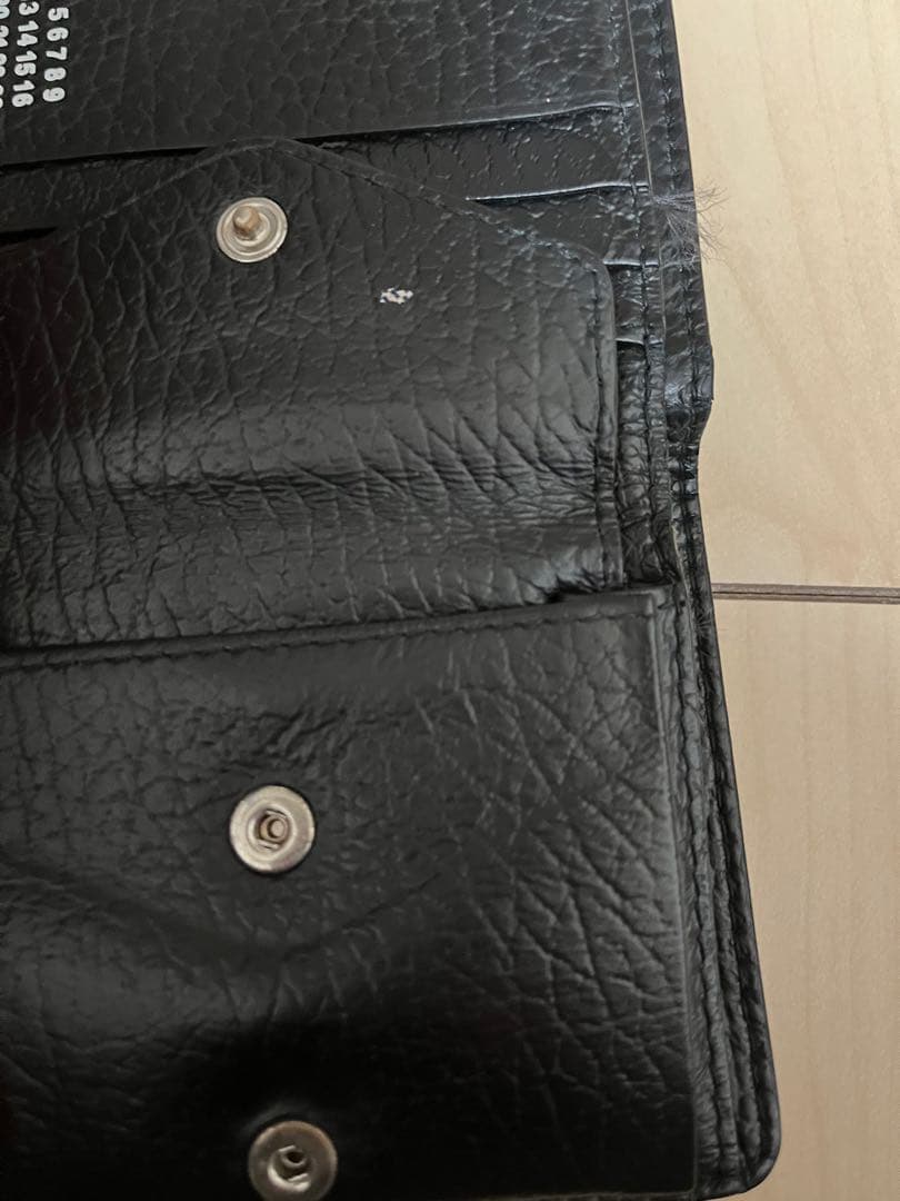 Maison Margiela　二つ折り財布　黒　レザー　マルジェラ