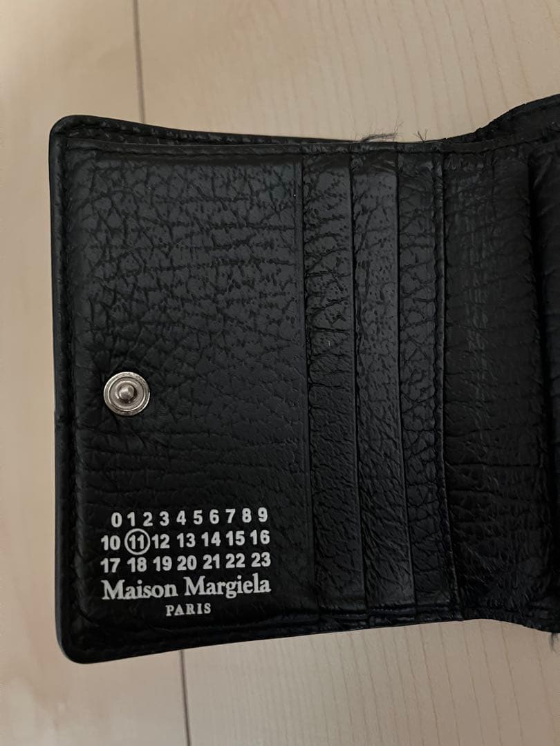 Maison Margiela　二つ折り財布　黒　レザー　マルジェラ