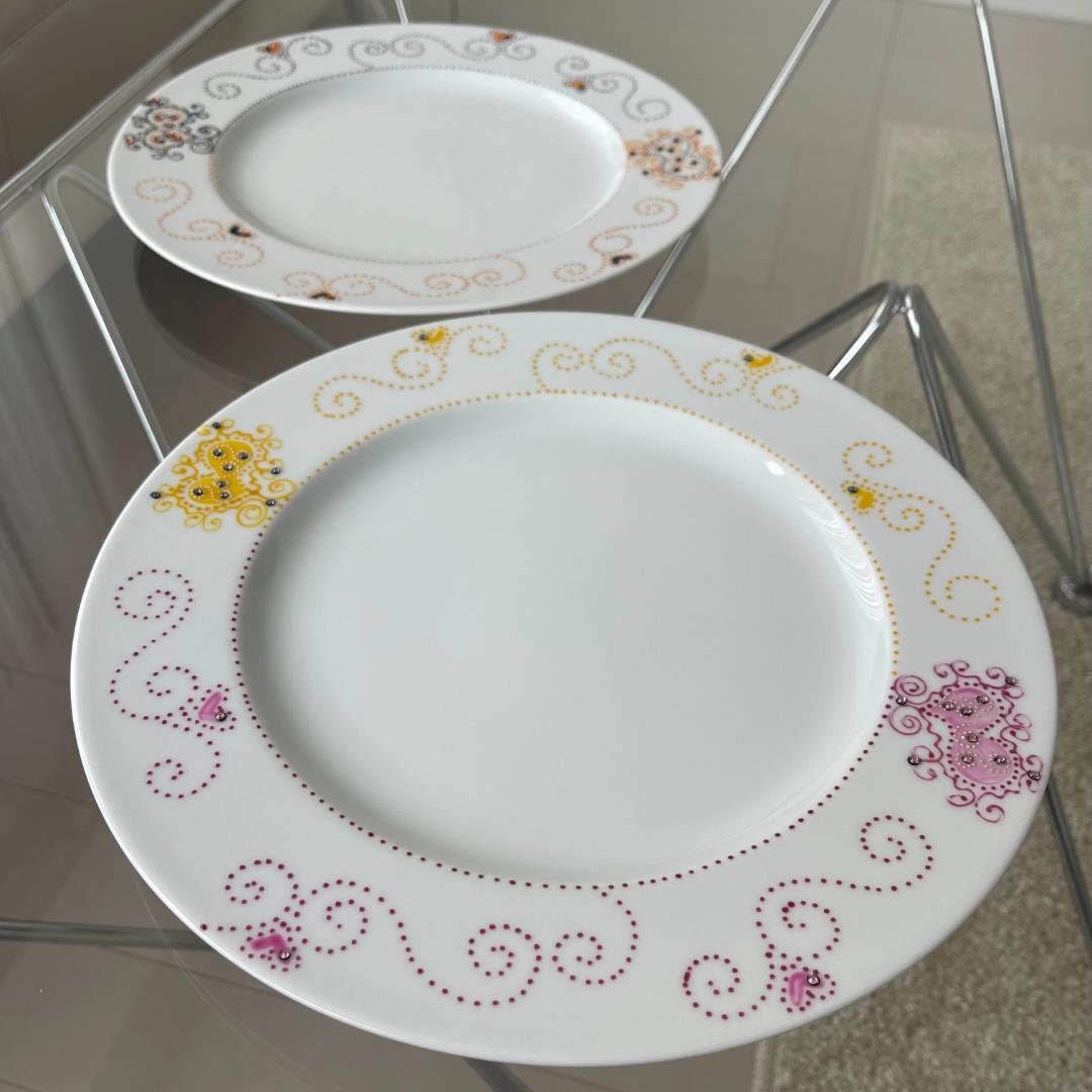 【新品未使用】ソワジック Soizick プレート 大皿 2枚 ラインストーン付