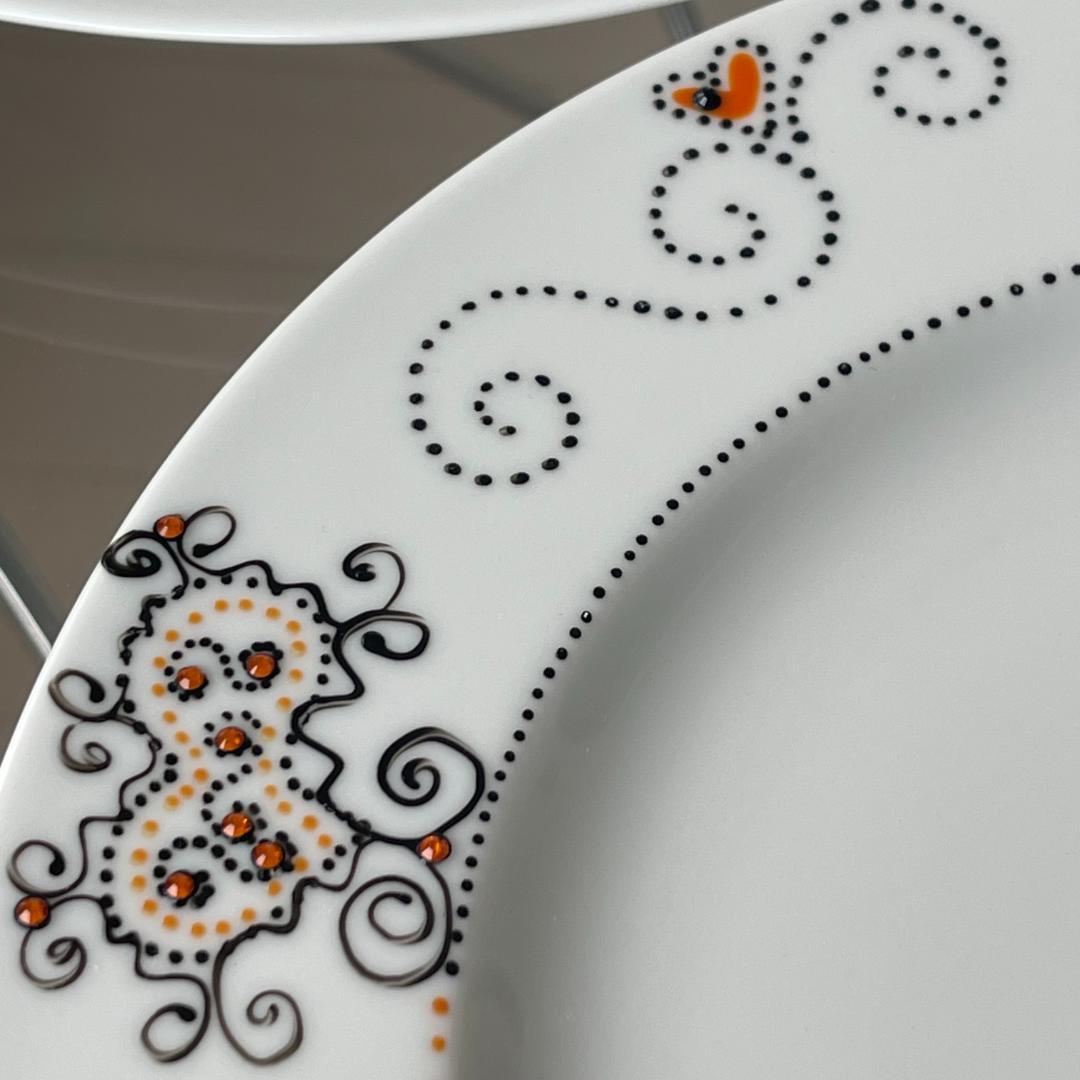 【新品未使用】ソワジック Soizick プレート 大皿 2枚 ラインストーン付