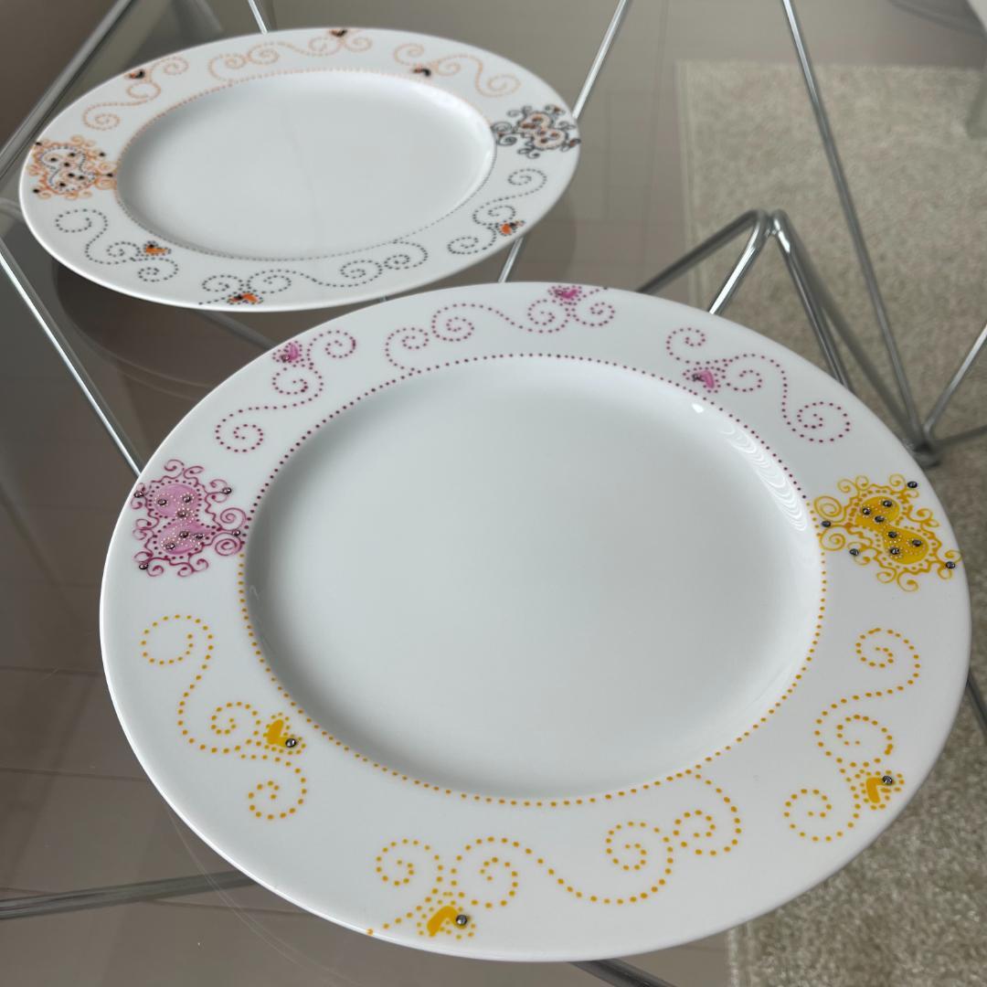 【新品未使用】ソワジック Soizick プレート 大皿 2枚 ラインストーン付