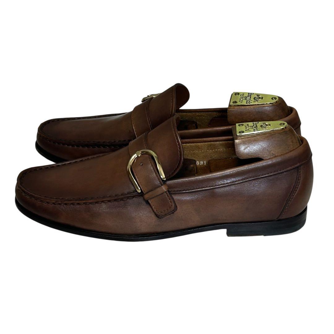 誠SANTONI バックルカーフローファー アンティークモカブラウン 6