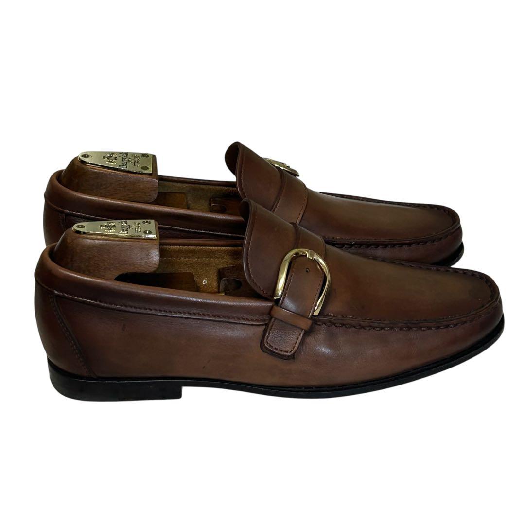誠SANTONI バックルカーフローファー アンティークモカブラウン 6
