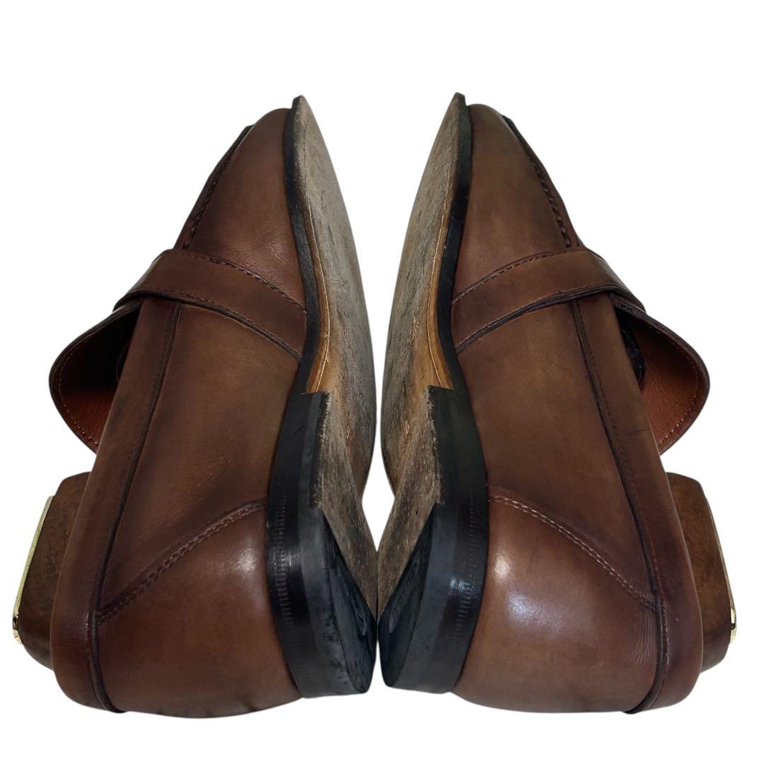 誠SANTONI バックルカーフローファー アンティークモカブラウン 6