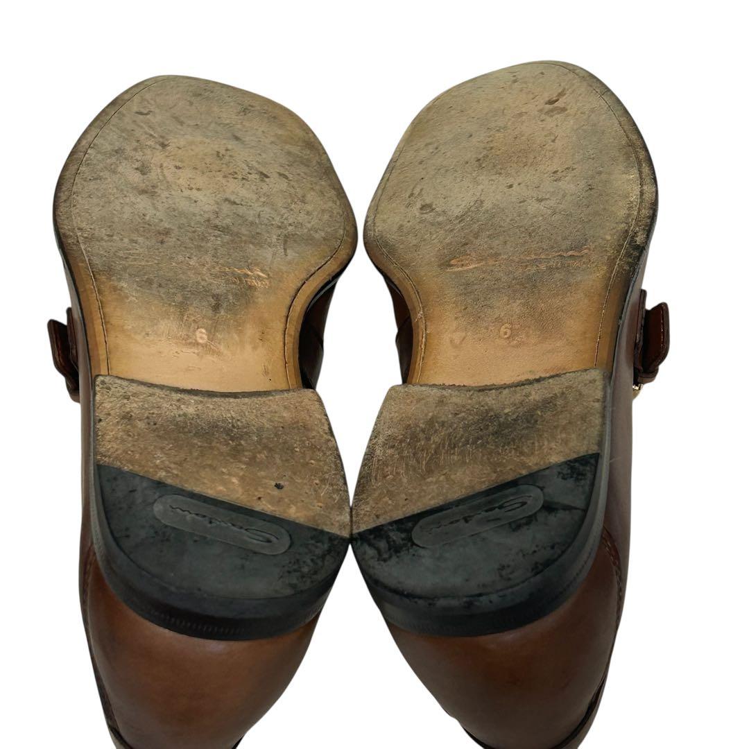 誠SANTONI バックルカーフローファー アンティークモカブラウン 6