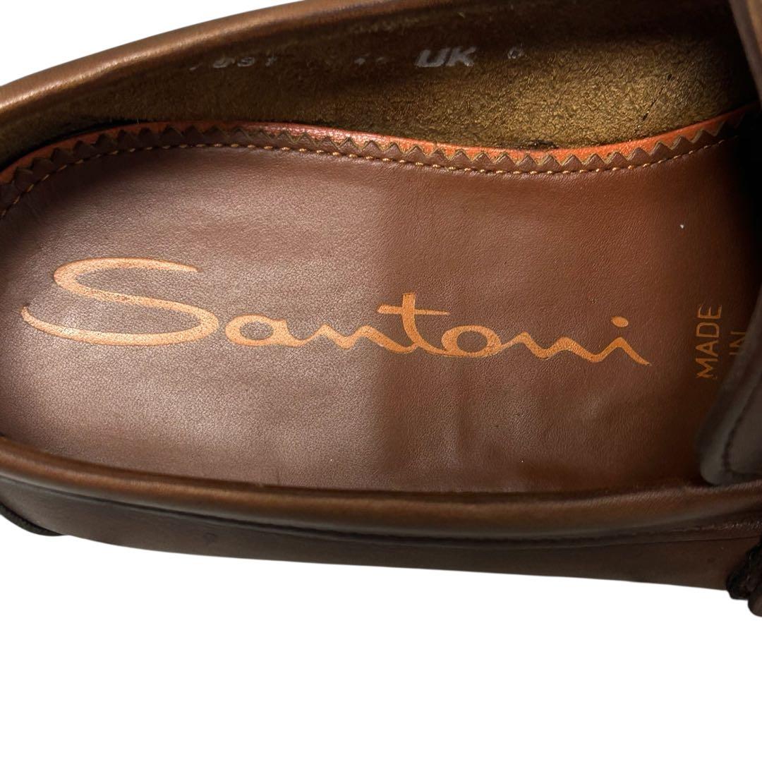 誠SANTONI バックルカーフローファー アンティークモカブラウン 6