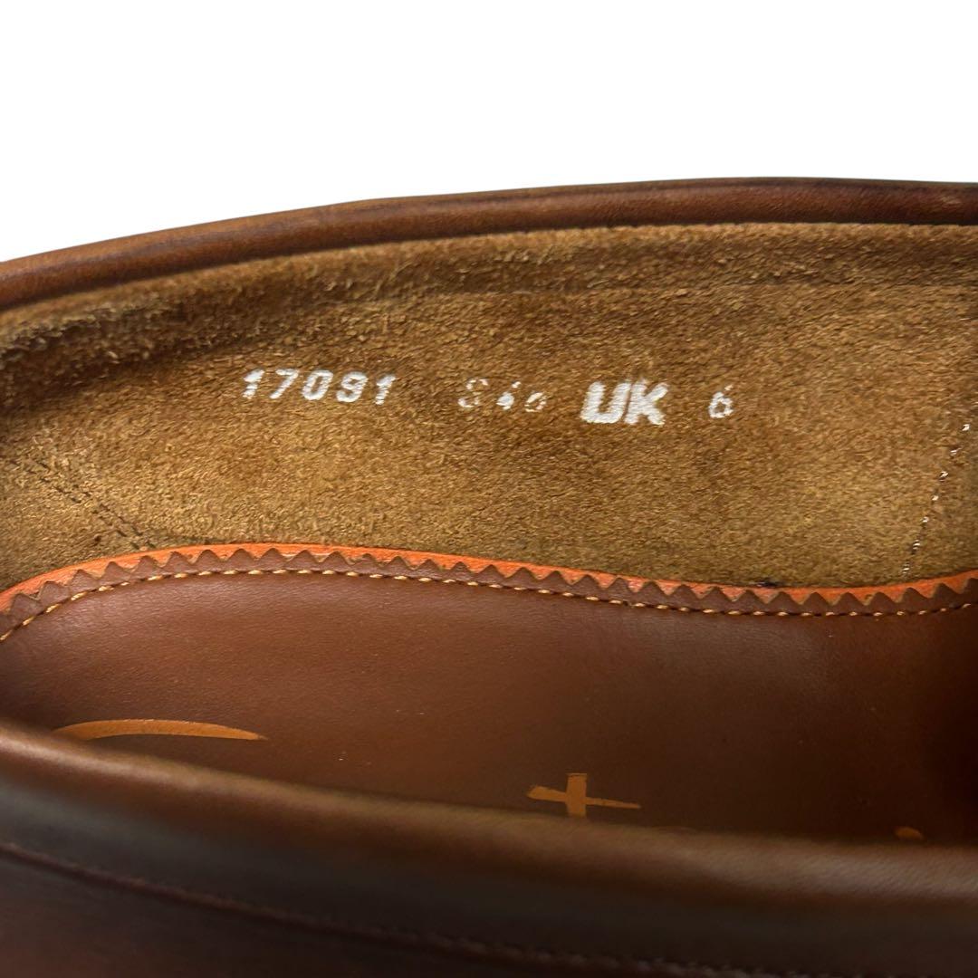 誠SANTONI バックルカーフローファー アンティークモカブラウン 6