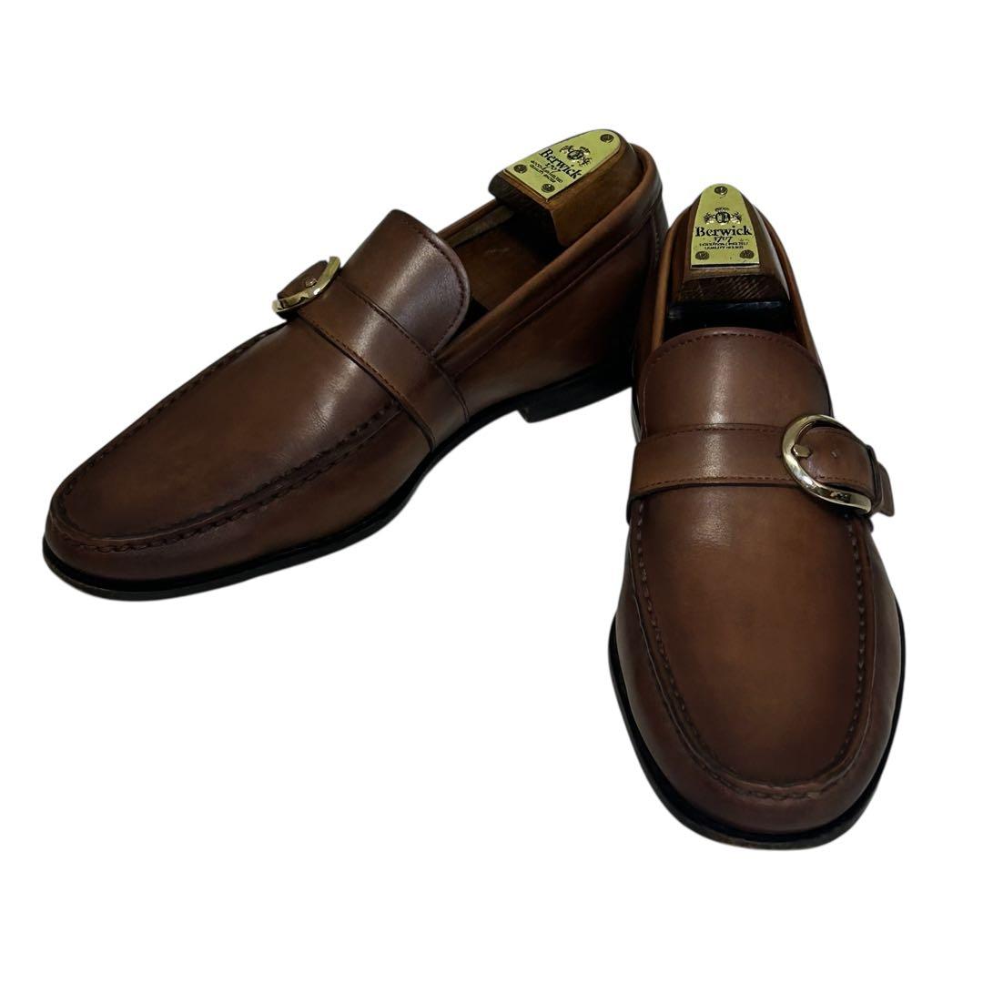 誠SANTONI バックルカーフローファー アンティークモカブラウン 6