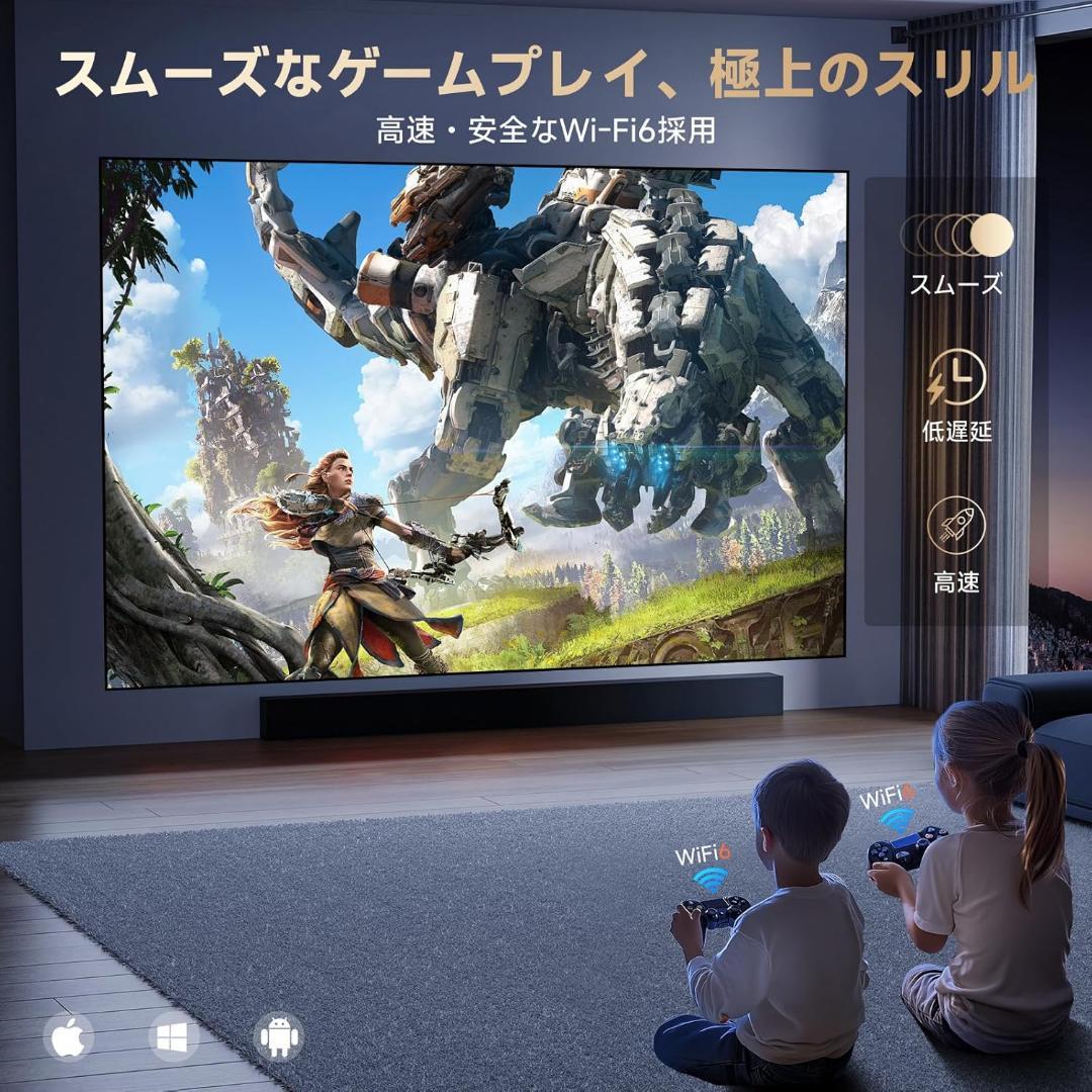 emさま　　 プロジェクター 家庭用 小型 800ANSI 天井投影 4K