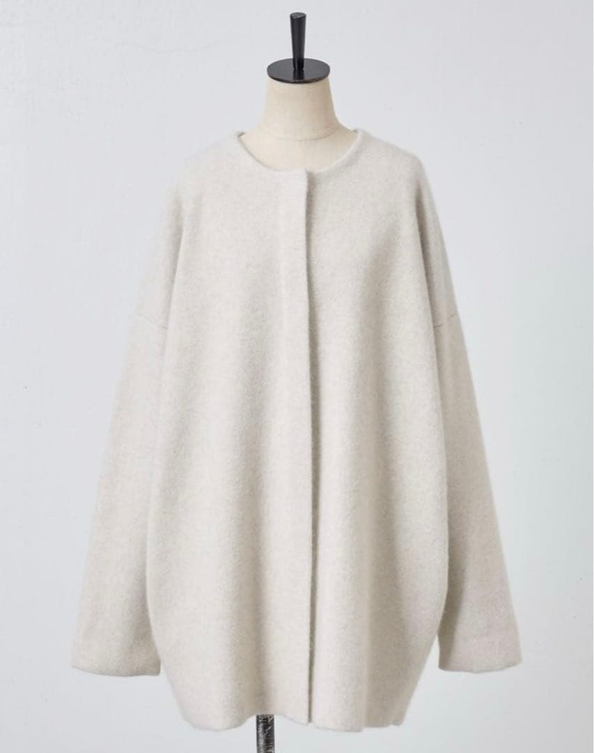 t*a様 ビアズリー✳︎洗えるニットコート✳︎アイボリー✳︎BEARDSLEY✳