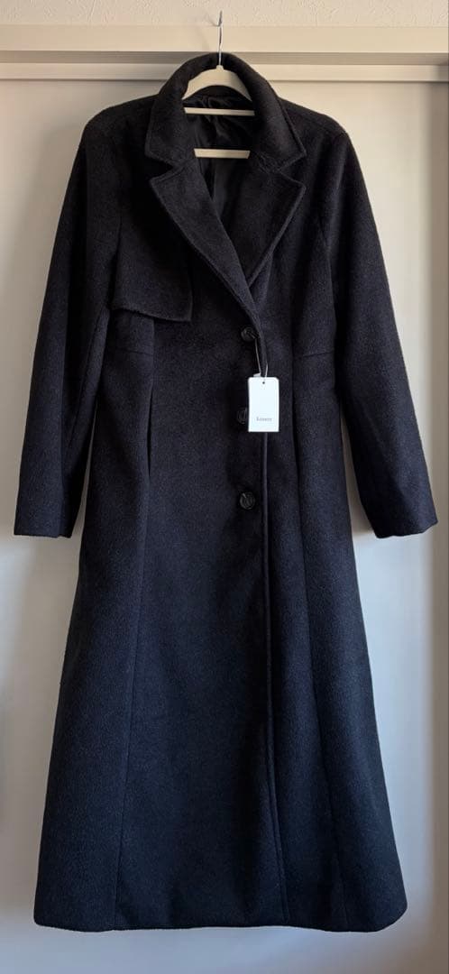 Louere ウエストシェイプフレアチェスターコート　Lサイズ