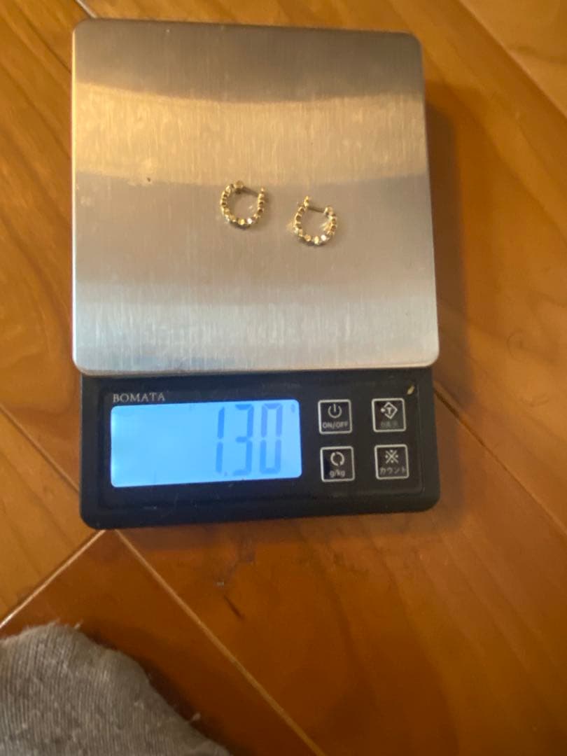 K18刻印　フープピアス