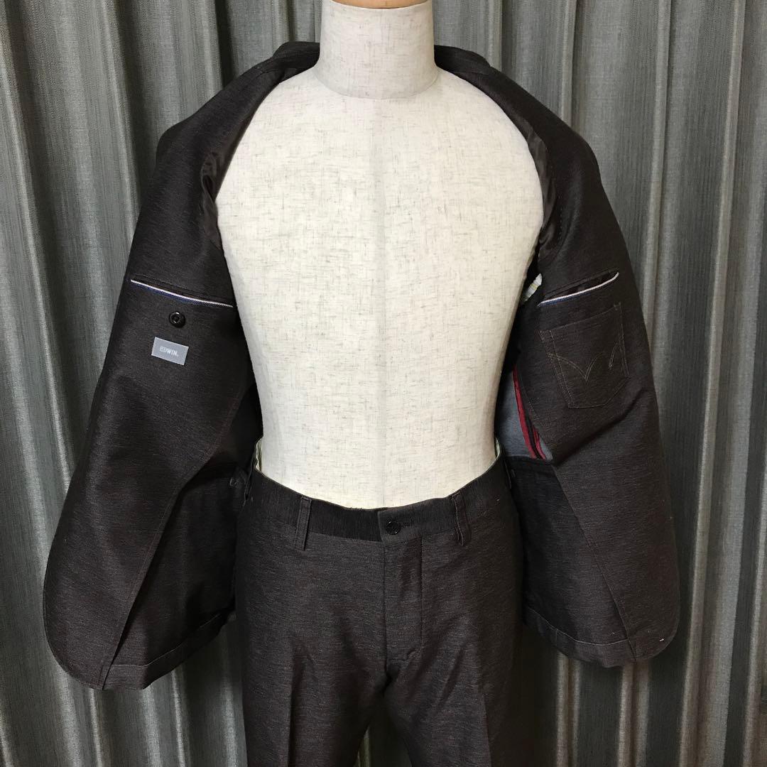 EDWIN デニム　セットアップ　スーツ　茶系