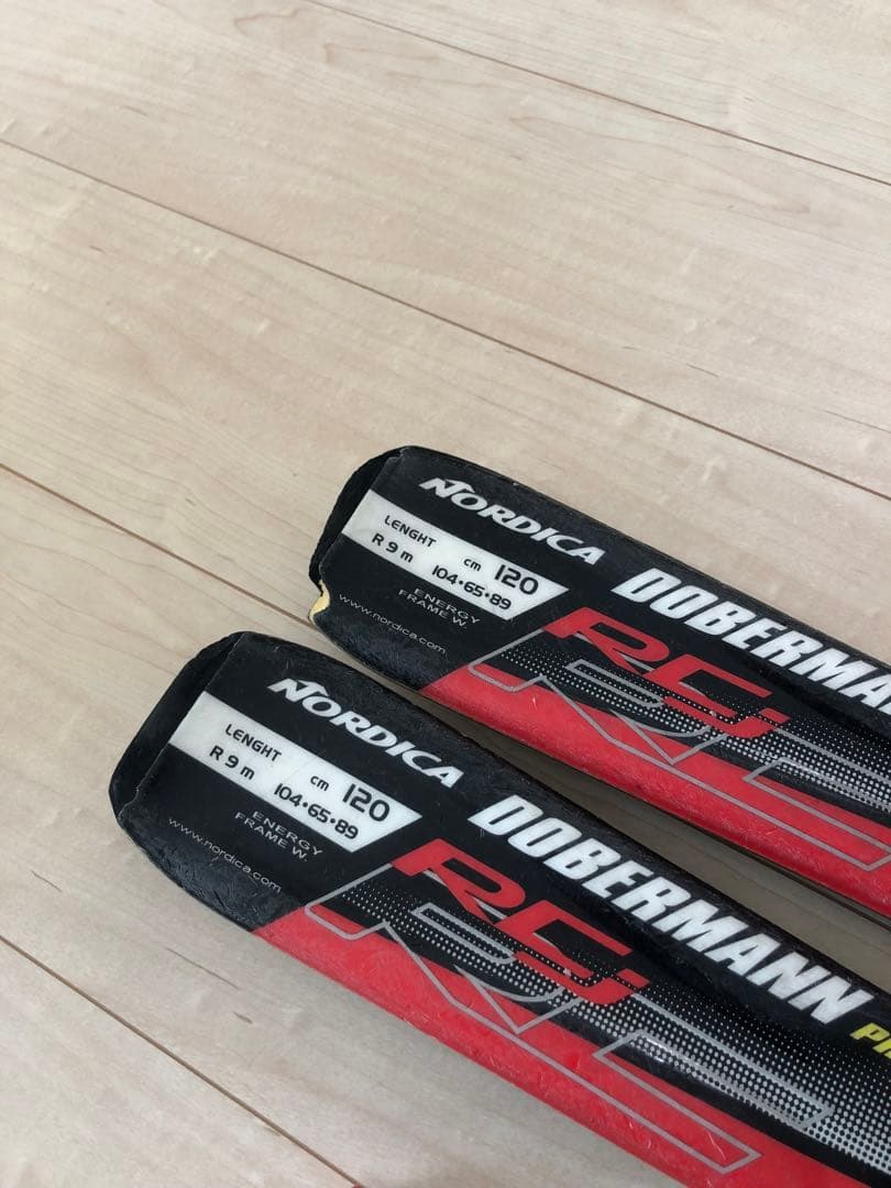 120cm 子供スキーセット　スキー靴　22.5cm ポール