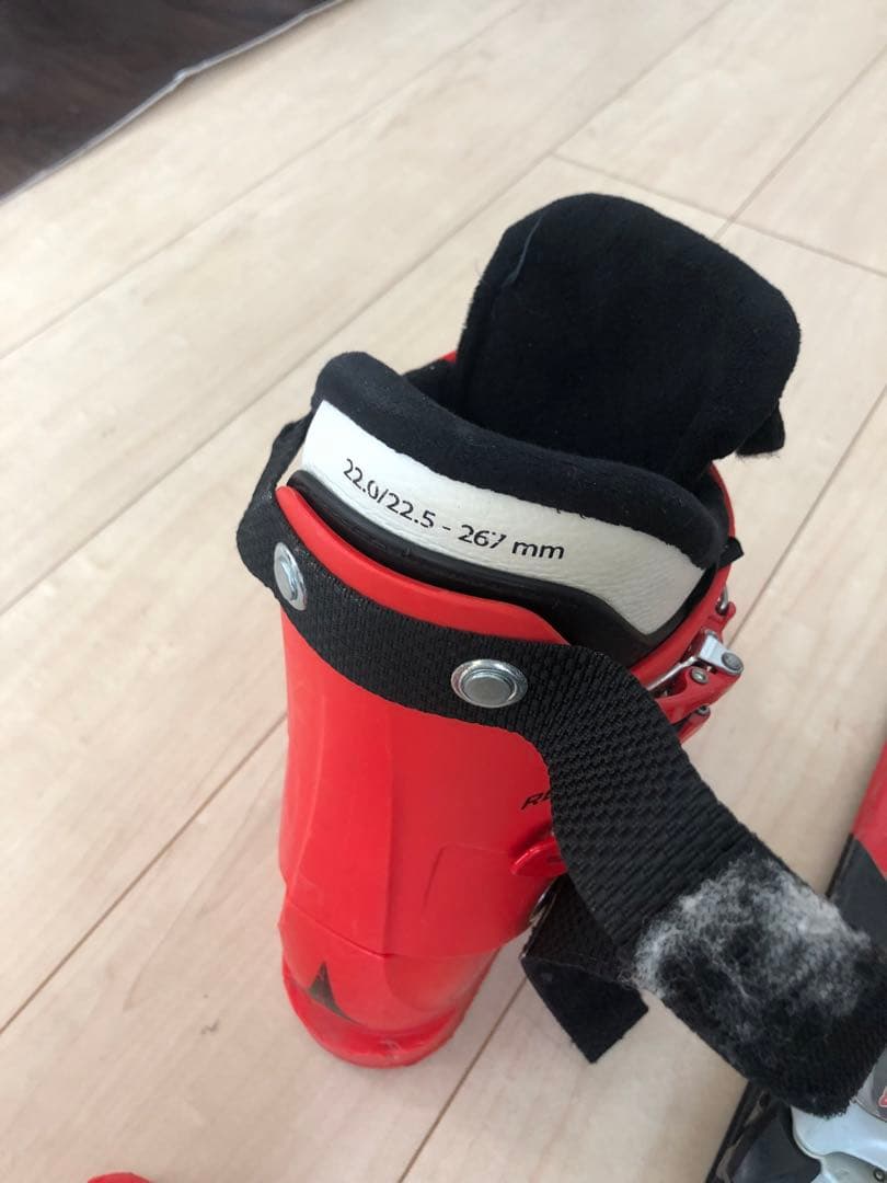 120cm 子供スキーセット　スキー靴　22.5cm ポール