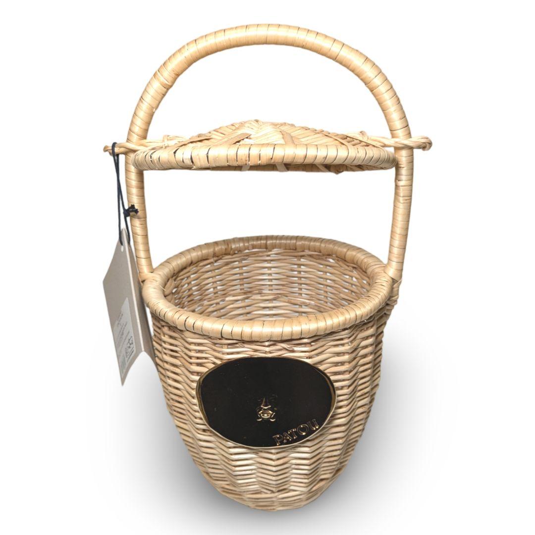 【新品未使用】PATOU パトゥ ウィッカ　かごバッグ