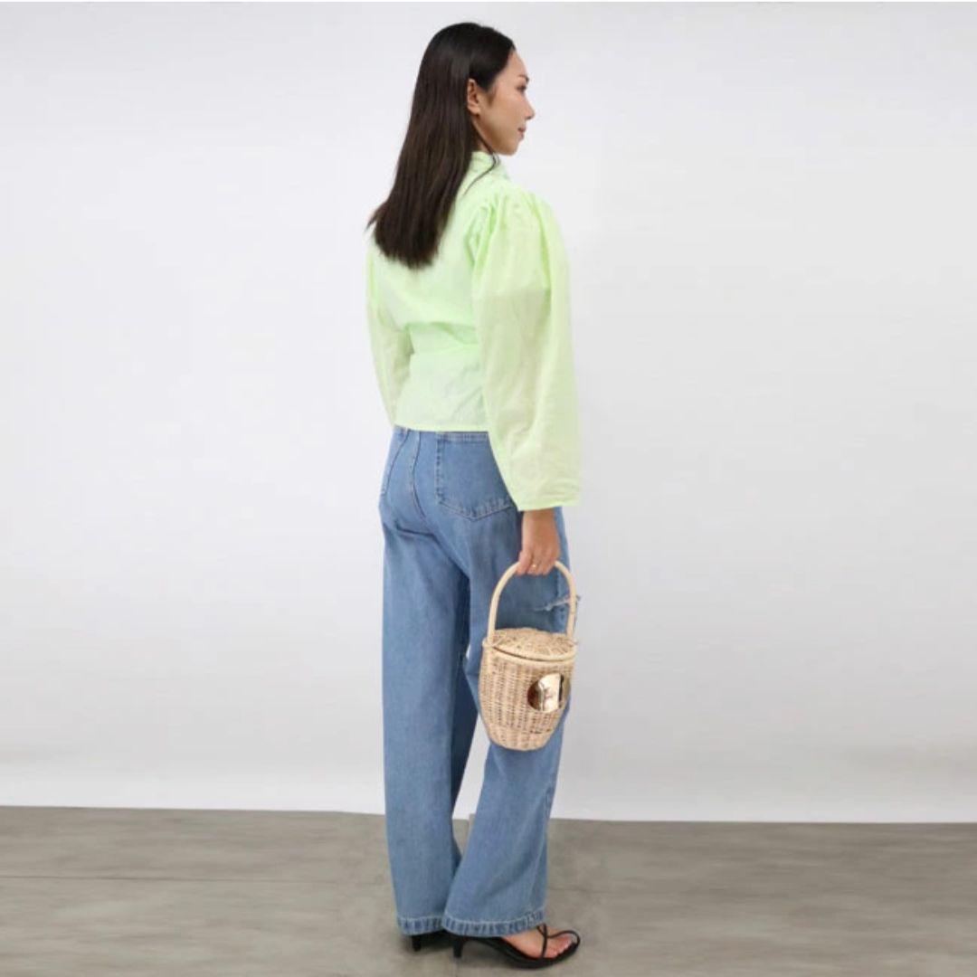 【新品未使用】PATOU パトゥ ウィッカ　かごバッグ