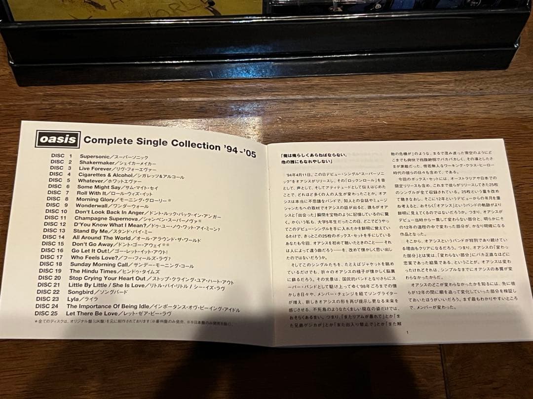 oasis オアシス コンプリート シングル コレクション'94-'05