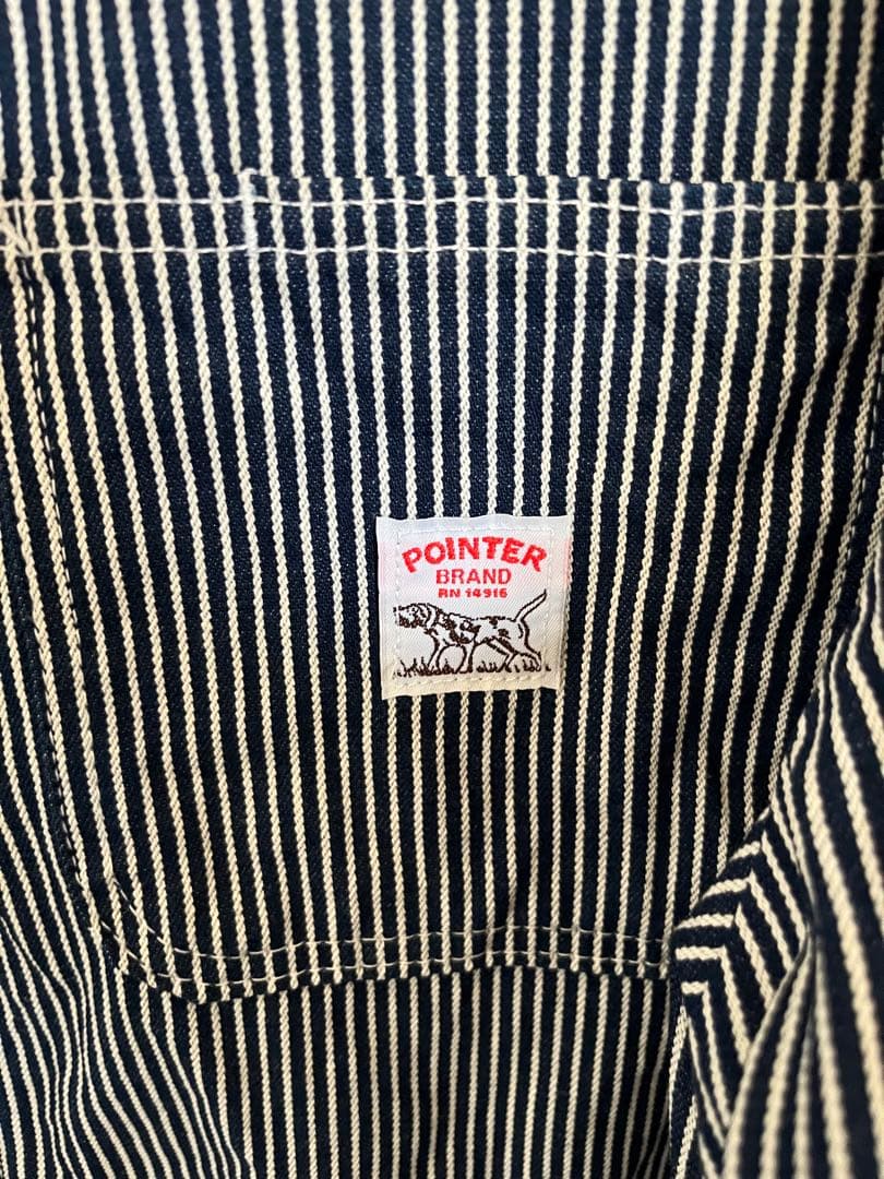 POINTER BRAND ヒッコリーストライプカバーオール　L USA製