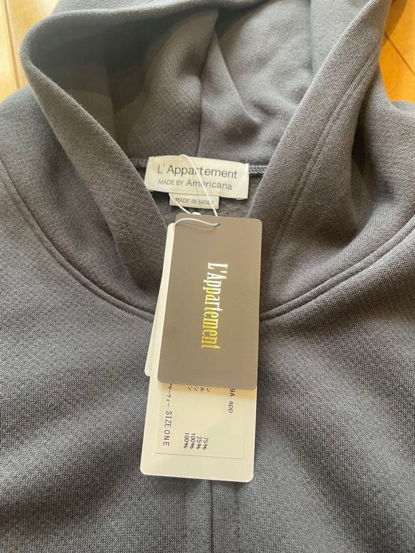 【新品未使用タグ付き】AMERICANA ワイドフルジップフーディー/ブラックC