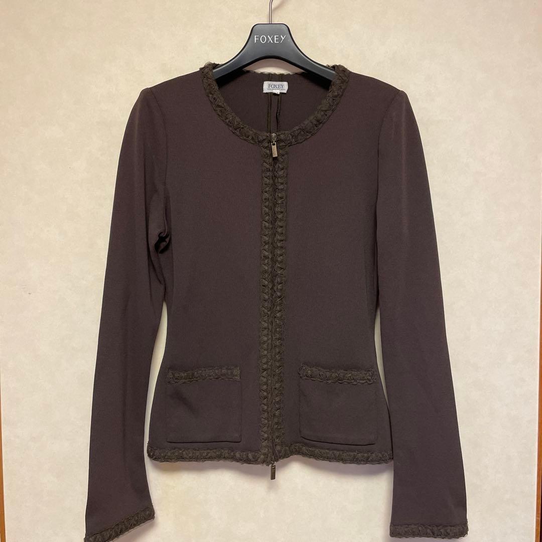 FOXEY フォクシー　ノーカラージャケット　40