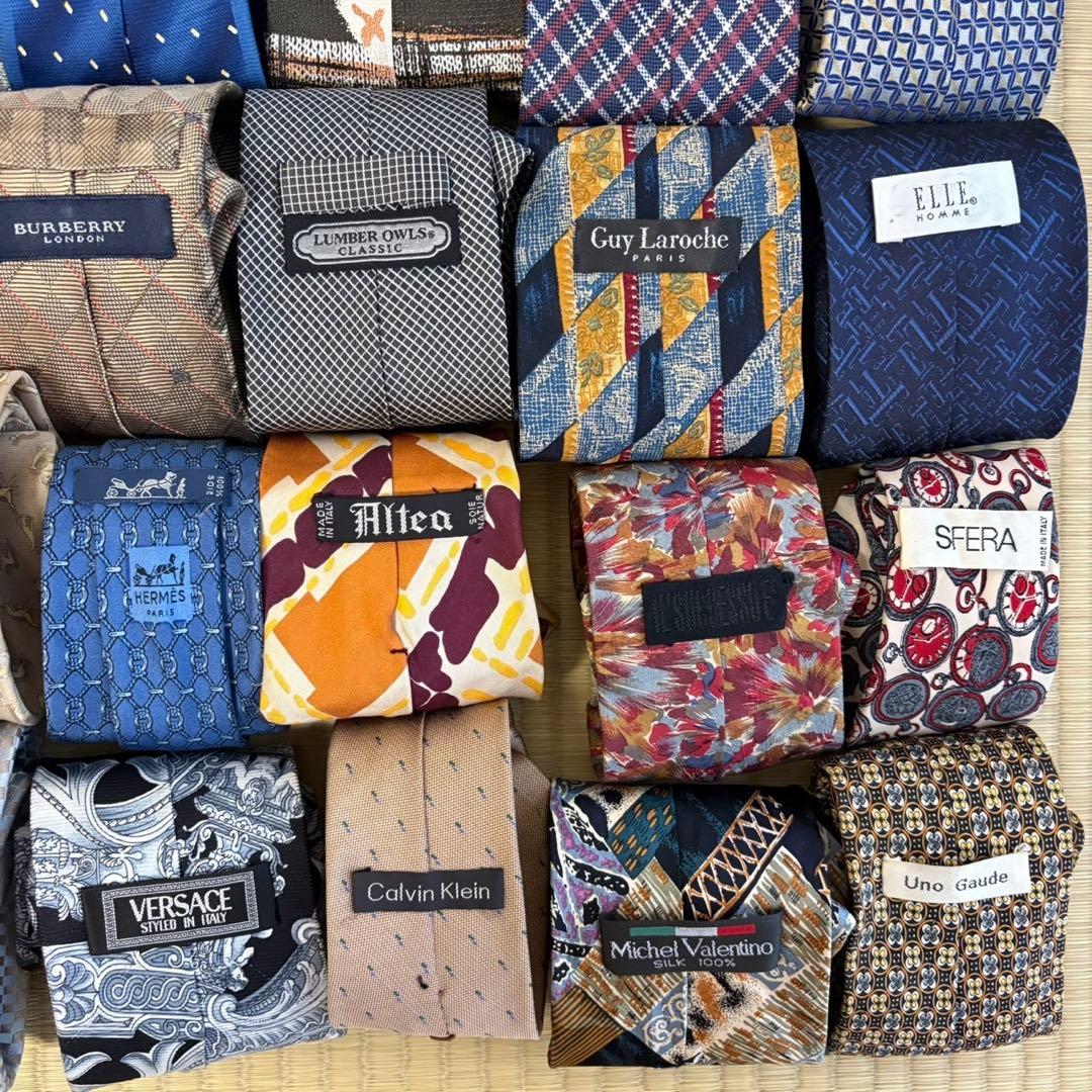 ハイブランドネクタイ 50本セット 全てシルク エルメス ヴィトン まとめ売り