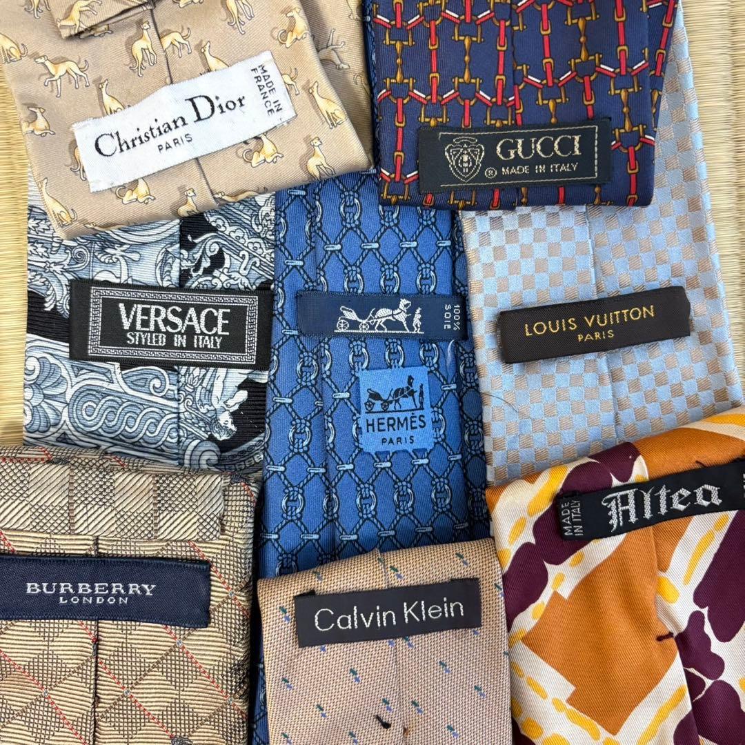 ハイブランドネクタイ 50本セット 全てシルク エルメス ヴィトン まとめ売り