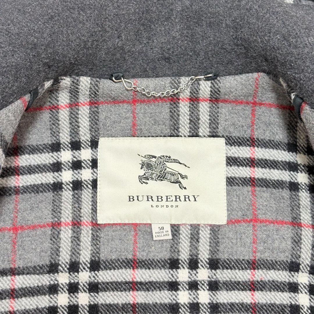 極美品 2way バーバリーロンドン ノバチェック ダッフルコート フード着脱