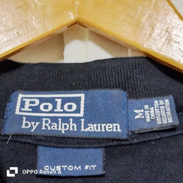 【古着】POLO ラルフローレン ビッグポニー 日本 刺しゅう 黒 【M】