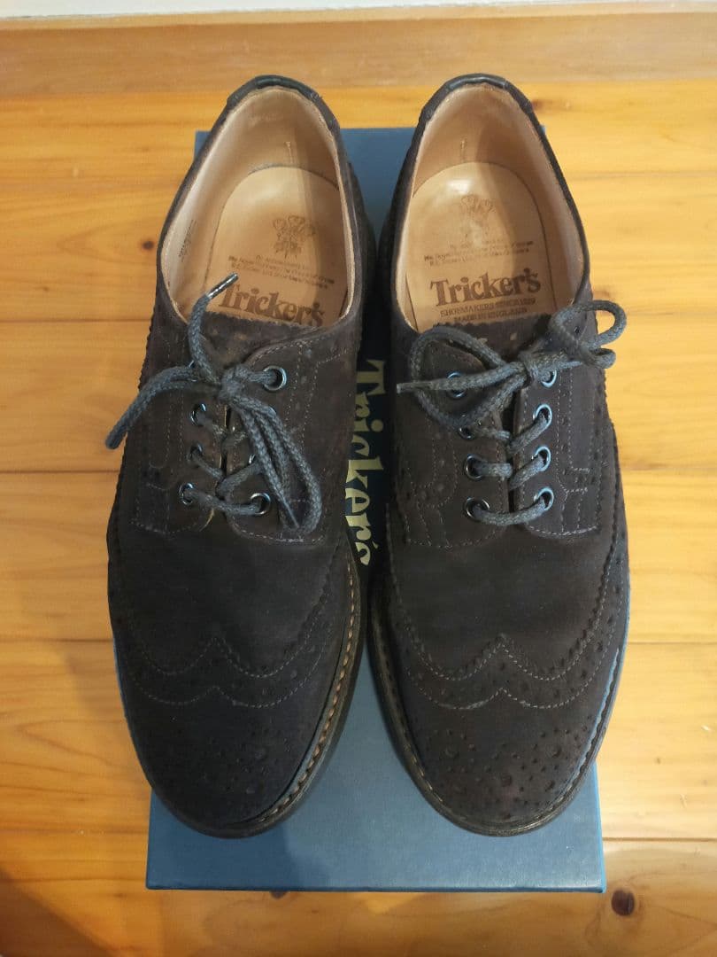 Tricker's バートン　スエードウィングチップ　7-5