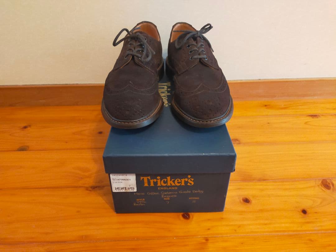 Tricker's バートン　スエードウィングチップ　7-5