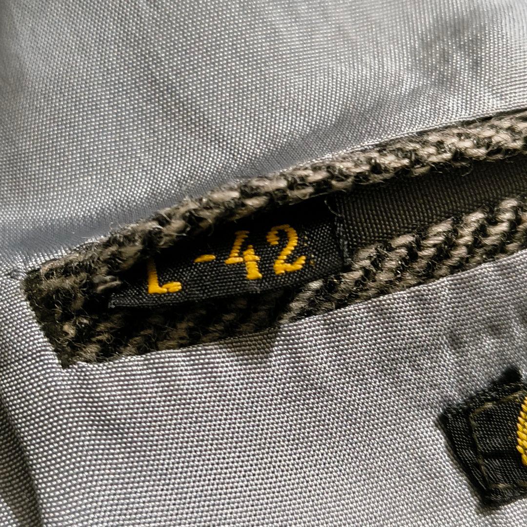 XL相当 テーラード ヘリンボーン エルボーパッチ くるみボタン