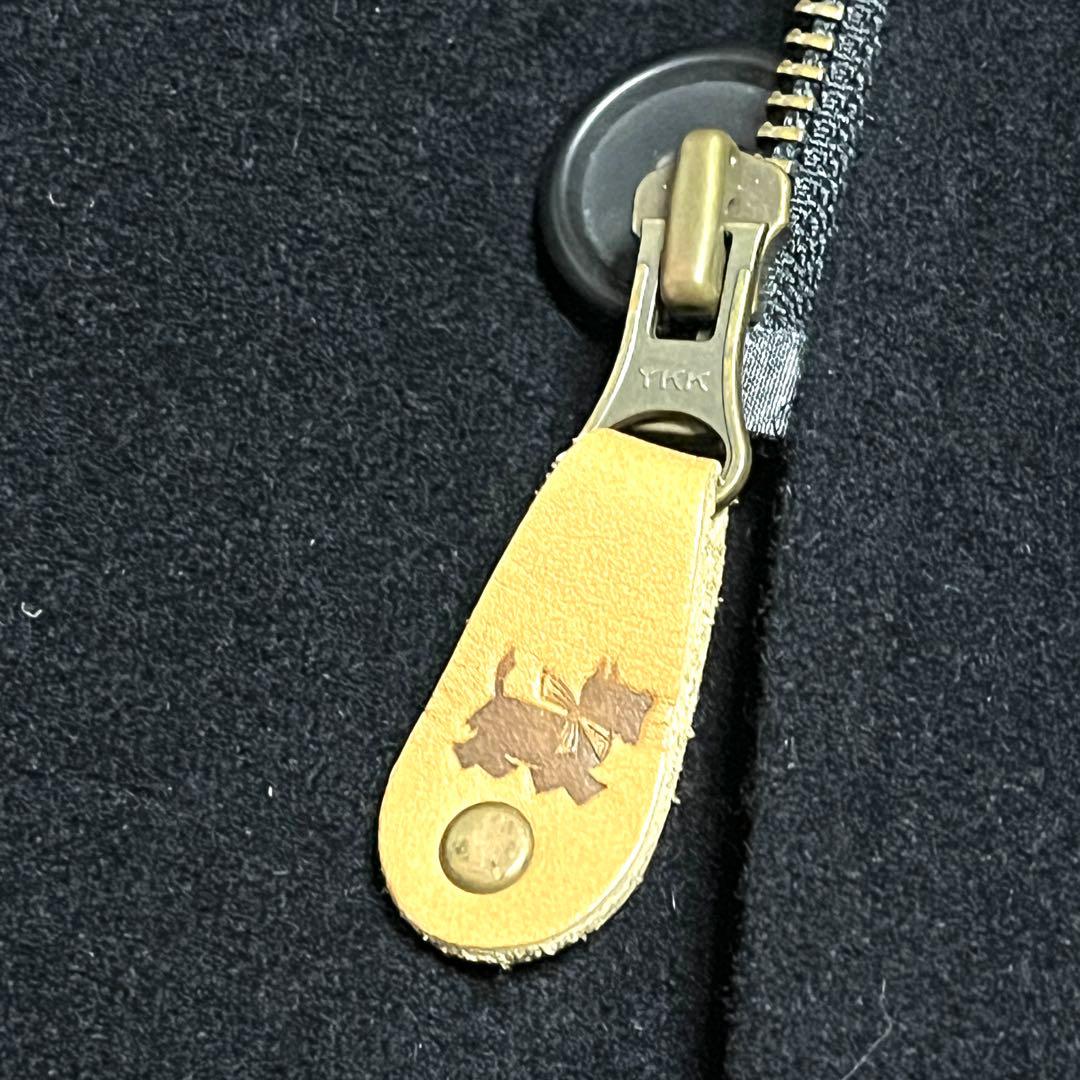 ★美品★90s★カイノックワールド★アンゴラ混ウールハーフコート★Lサイズ★黒★