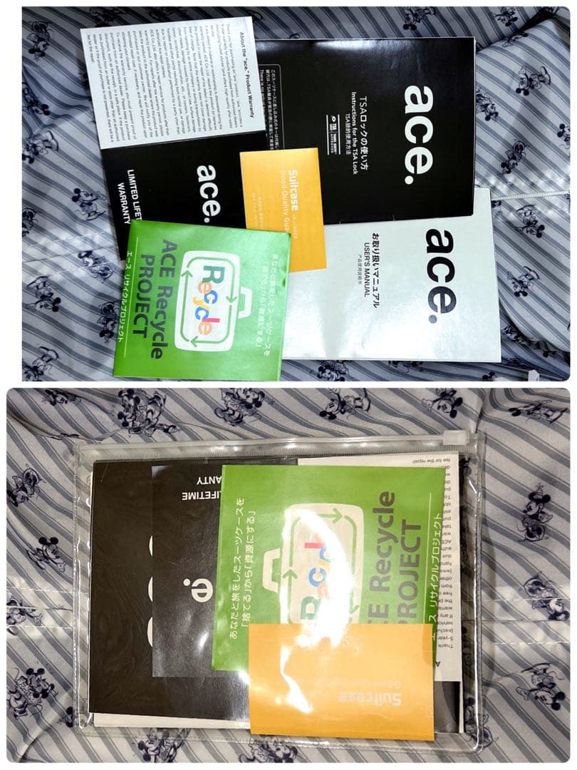 ace.★Disney ミッキー&ミニー 32L SSサイズ キャリーケース