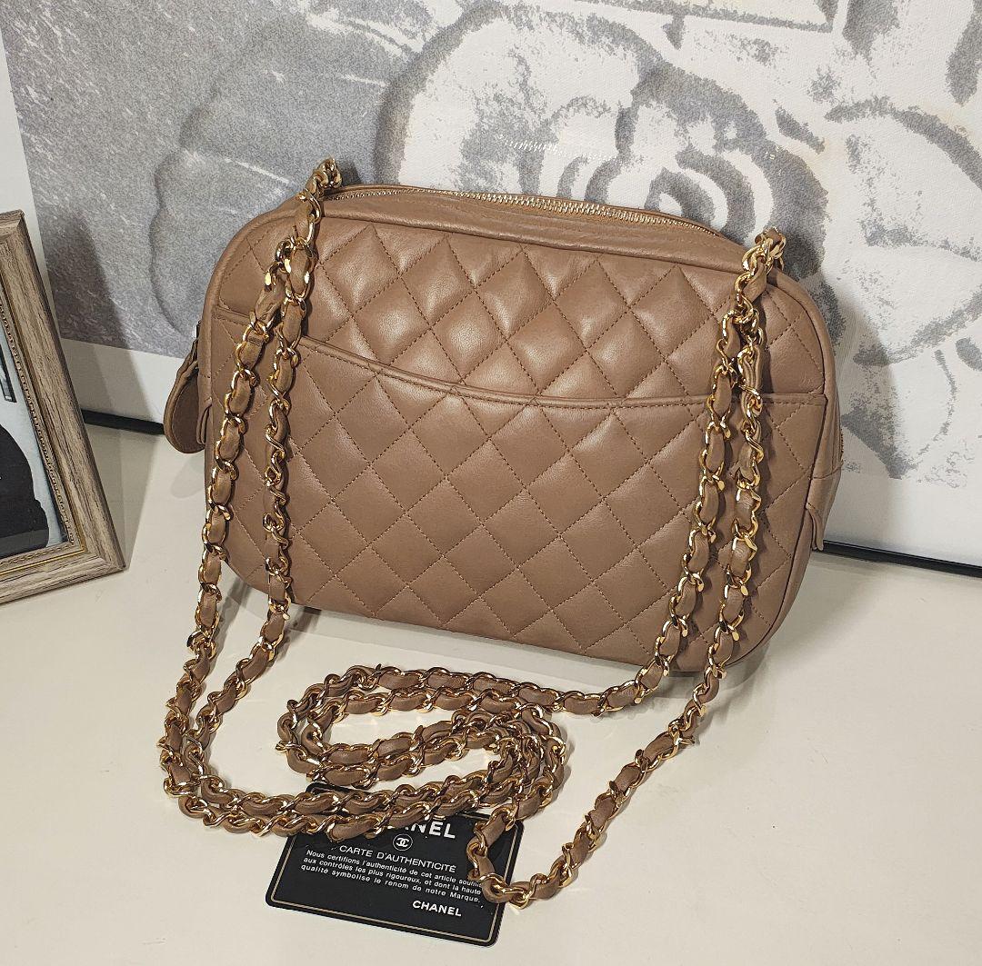 シャネル マトラッセ Wチェーン ショルダー ゴールド金具 超美品 【鑑定済】