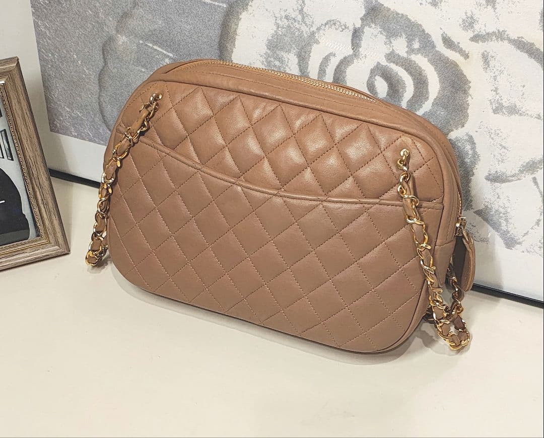 シャネル マトラッセ Wチェーン ショルダー ゴールド金具 超美品 【鑑定済】