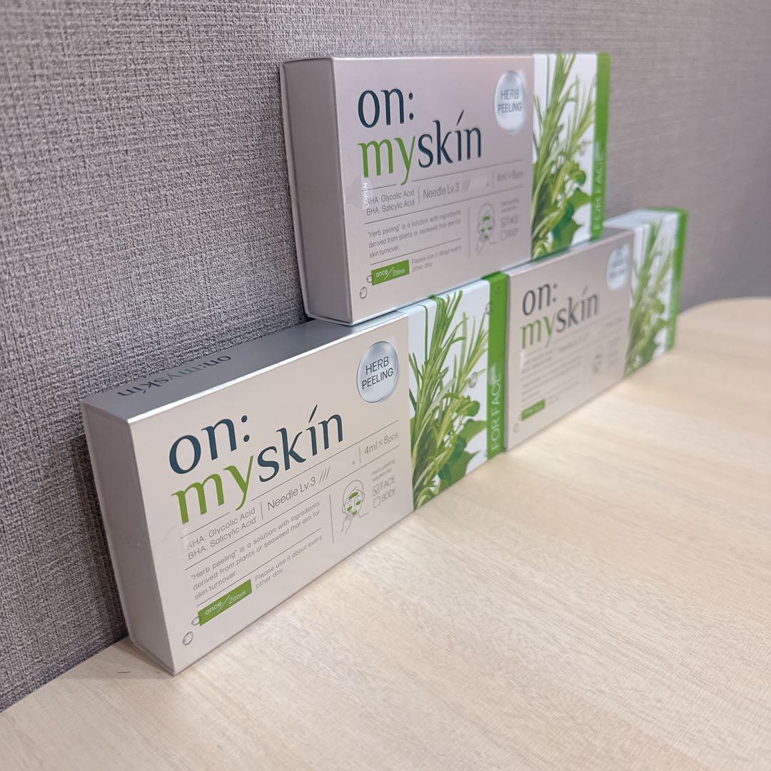 ◆新品未開封◆３箱セットon: myskin オンマイスキン ハーブピーリング