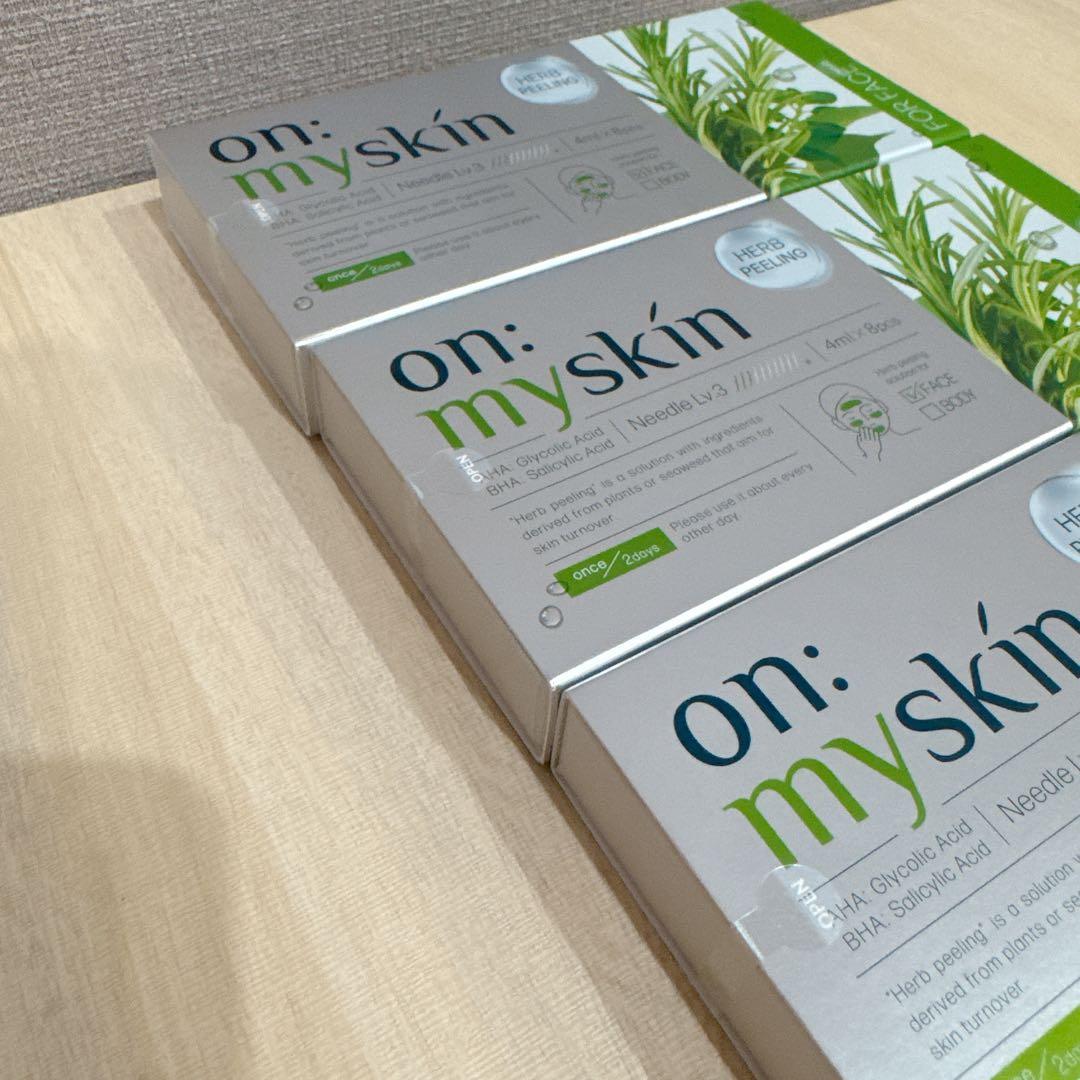 ◆新品未開封◆３箱セットon: myskin オンマイスキン ハーブピーリング