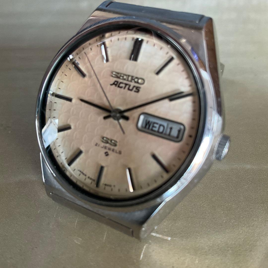 SEIKO ACTUS SS 21JEWELS千鳥柄文字盤稼働品