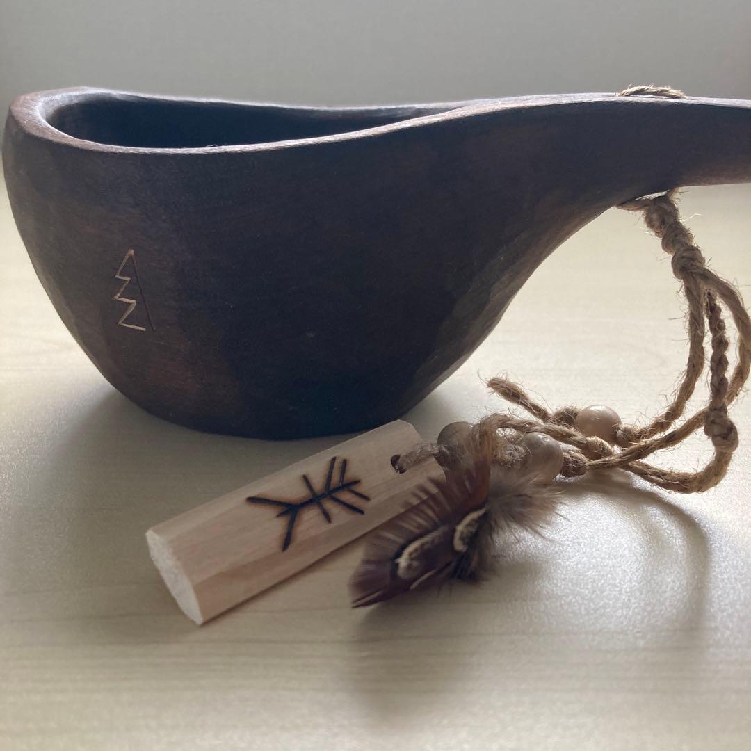 【新品】ソウルオブシベリア　#4 ホワイトペンダント　ククサ　No.8002