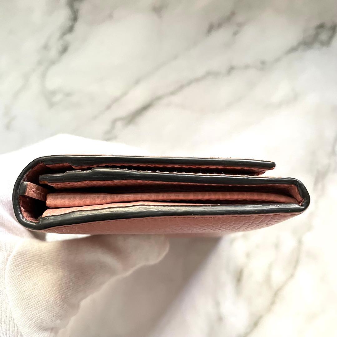 GUCCI グッチ 長財布 GG 金具 オールレザー ピンク　0121-④