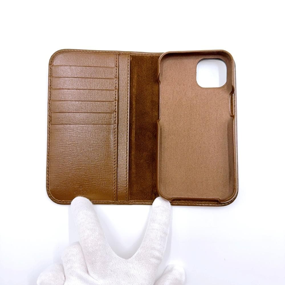 ◇グッチ◇760184/PVC/レザー/GGスプリーム/iPhone15ケース