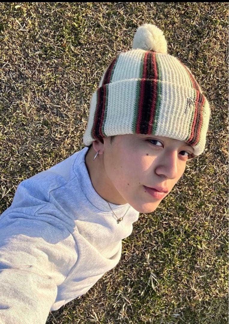 stussy ボンボンニット ビーニー かつきくん着用