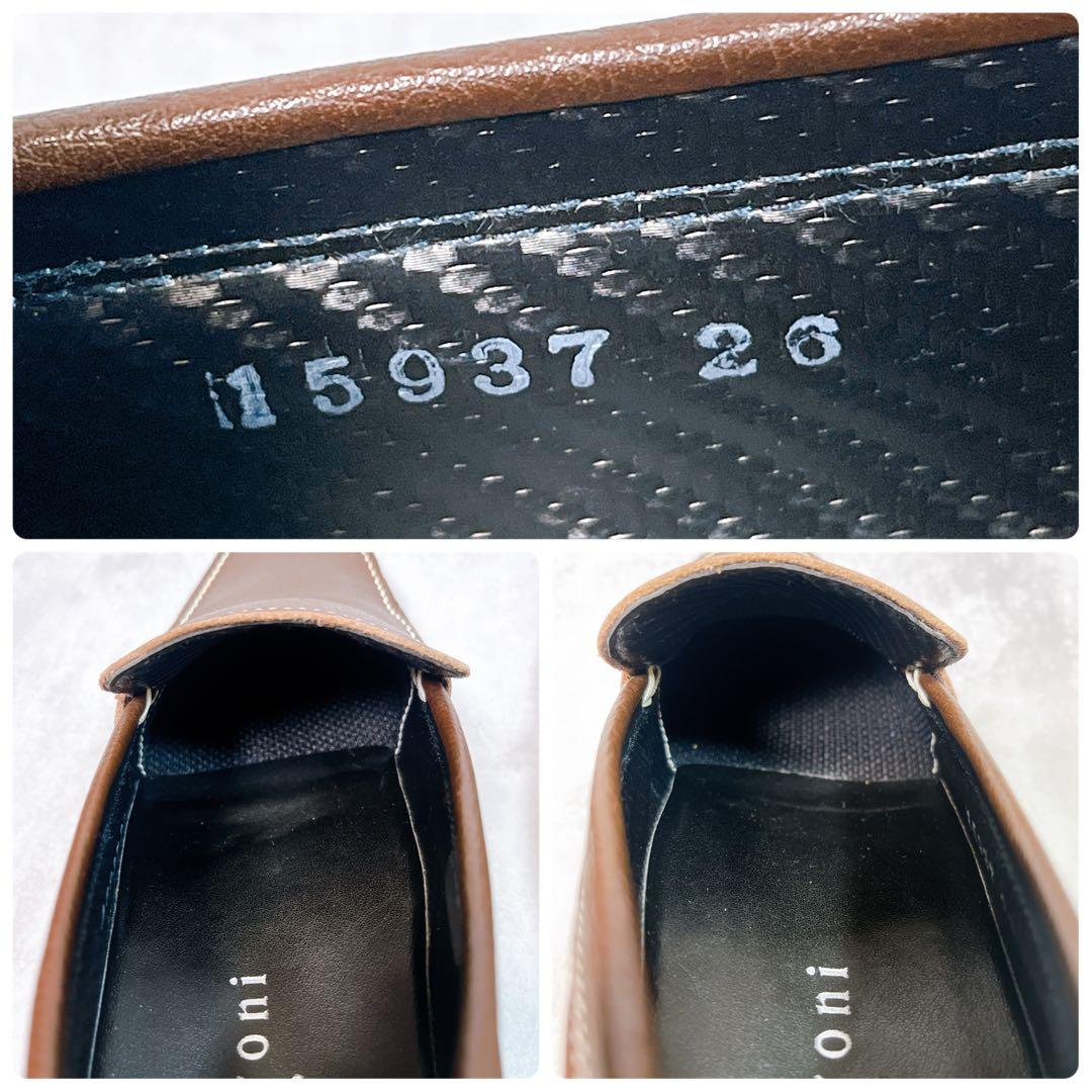 ☆ほぼ新品☆【ネグローニ】スリッポン (26) ローファー ボランテ ブラウン