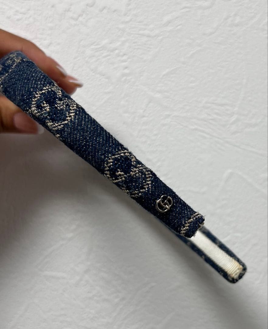 GUCCI GGロゴ ネイビー カチューシャ